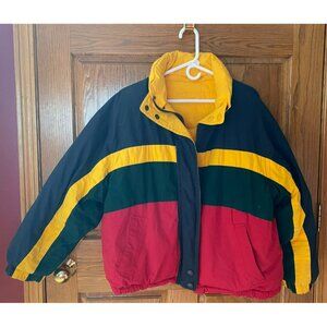 Andy John's Vintage Down-filled Bomber Jacket Reversible Size Large